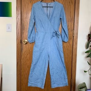 Wrap Tie Denim Jumper! Never worn!